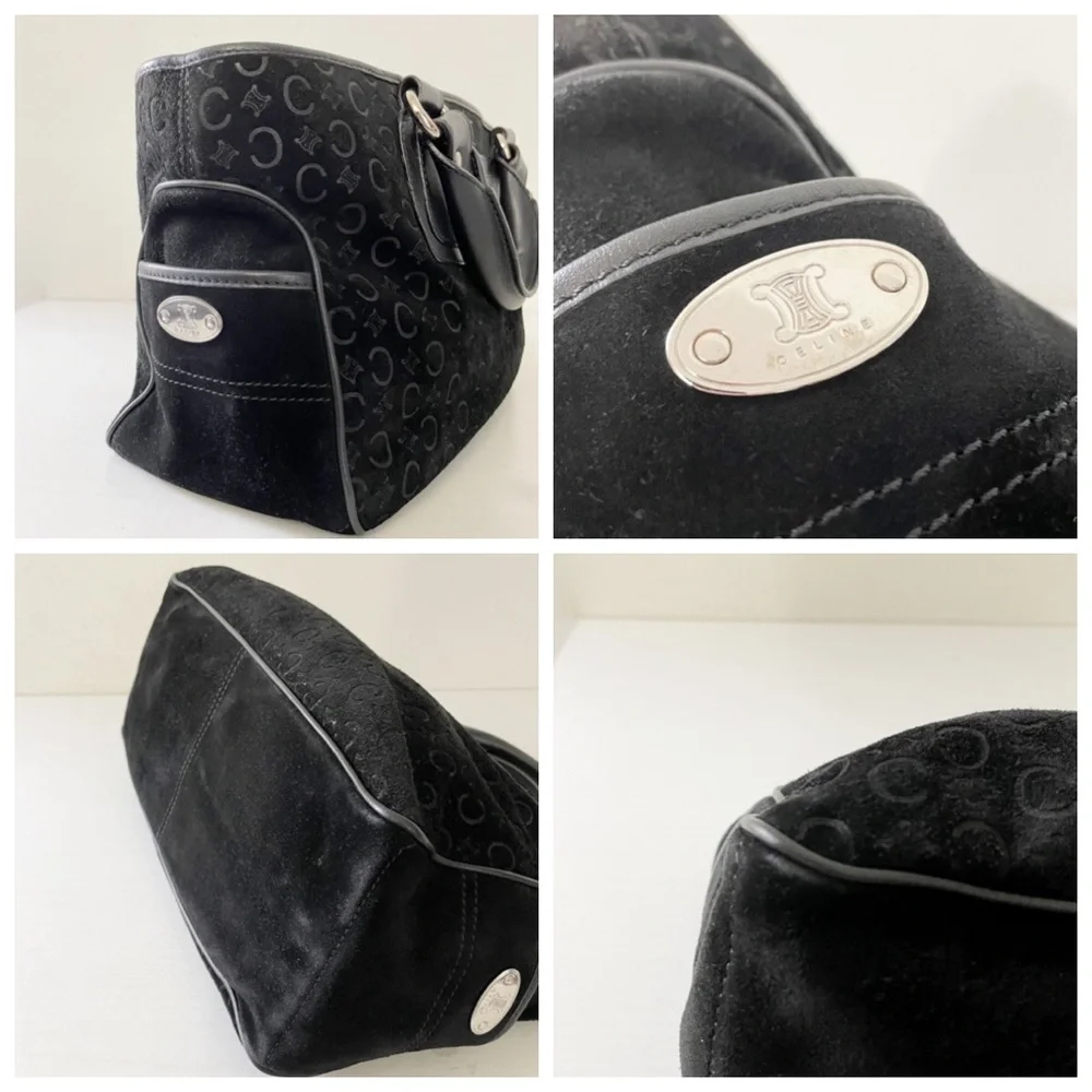 Celine black monogram suede and leather classic Boogie bag tote - Picture 4 of 10